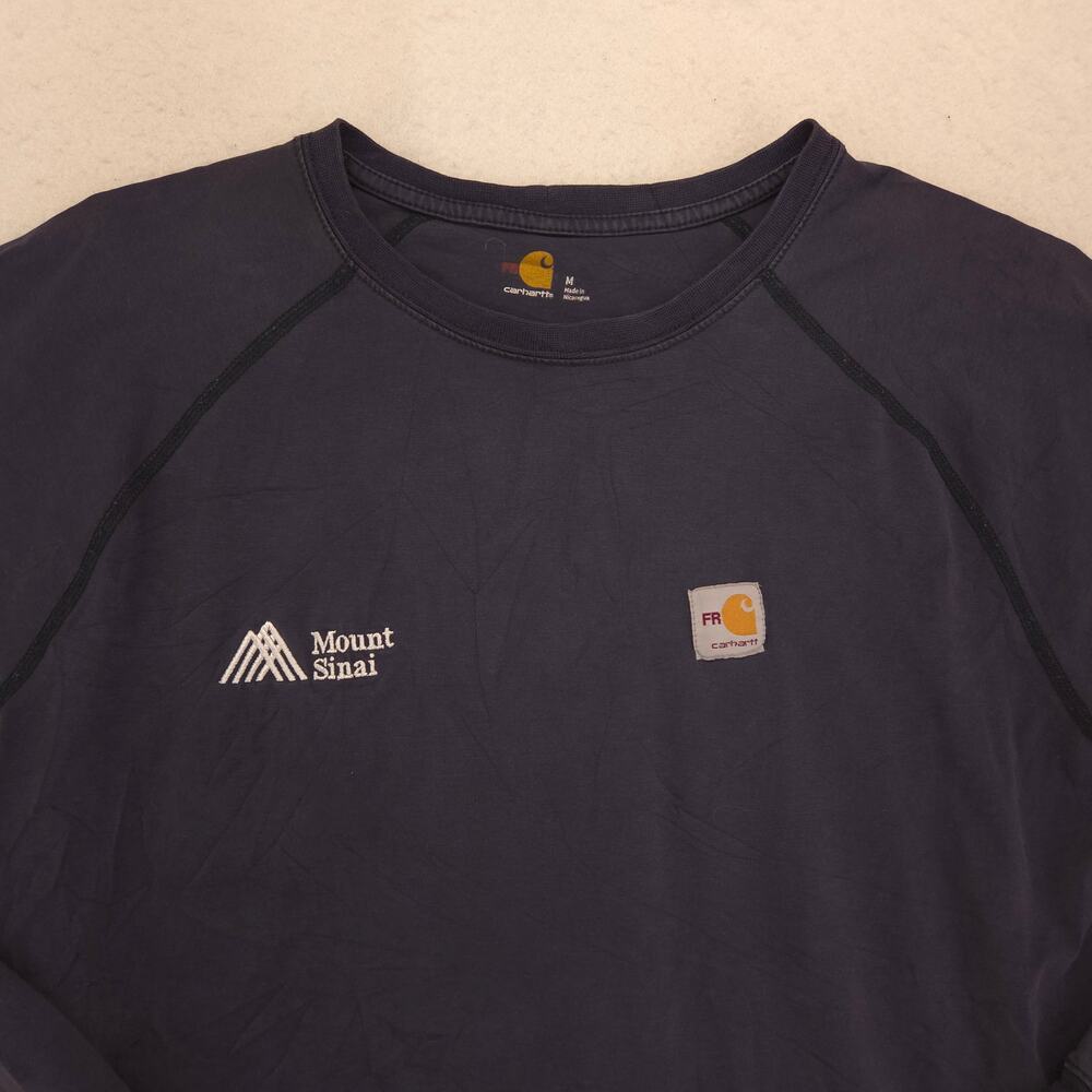 Carhartt Original Fit Crew Neck Long Sleeve T Shirt Mens Size Medium M Navy